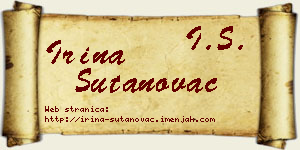 Irina Šutanovac vizit kartica